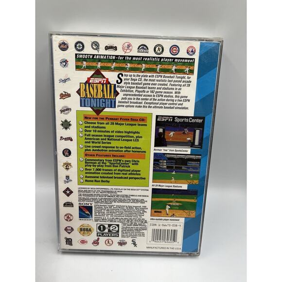ESPN Baseball Tonight: Pennant Fever Edition - CIB, GC, (Sega CD, 1994) Genesis - Picture 3 of 8